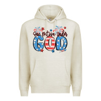 Oatmeal Heather one nation under god Premium Hoodie - MaliasSmallBusiness