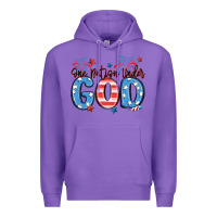 Purple one nation under god Premium Hoodie - MaliasSmallBusiness