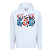 White one nation under god Premium Hoodie - MaliasSmallBusiness