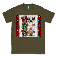 Army Green ho ho ho christmas cow Classic Tee - RanaPortraitStore