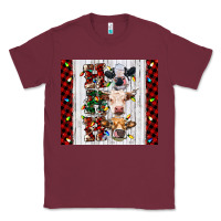 Burgundy ho ho ho christmas cow Classic Tee - RanaPortraitStore