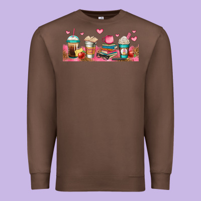 Teacher Fuel Coffee Cups Premium Sweatshirt Designed By Jasminsmagicworld