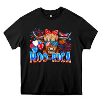 Black moo rica Heavy Core Tee - CowhideDigitalArt