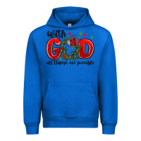 Cobalt with god all things are possible Urban Hoodie - MaliasSmallBusiness