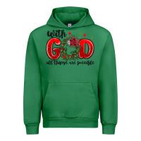Emerald with god all things are possible Urban Hoodie - MaliasSmallBusiness