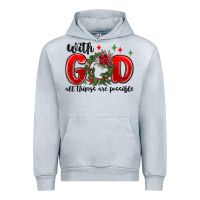Heather Grey with god all things are possible Urban Hoodie - MaliasSmallBusiness