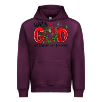 Mauve Wine with god all things are possible Urban Hoodie - MaliasSmallBusiness