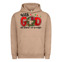 Pigment Burro with god all things are possible Urban Hoodie - MaliasSmallBusiness