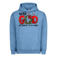 Pigment Pebble Blue with god all things are possible Urban Hoodie - MaliasSmallBusiness