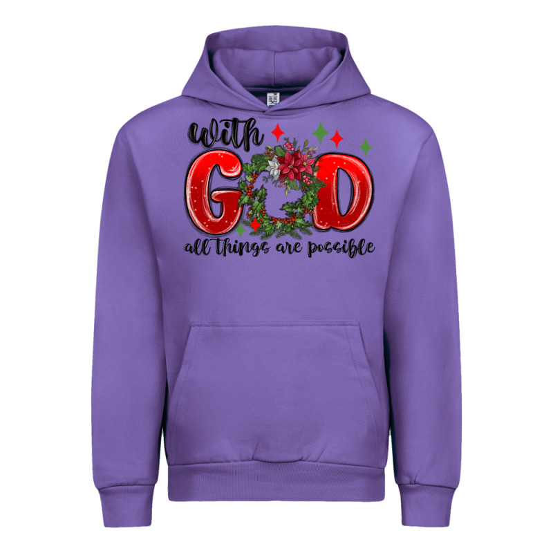With God All Things Are Possible Urban Hoodie by MaliasSmallBusiness | Teevron