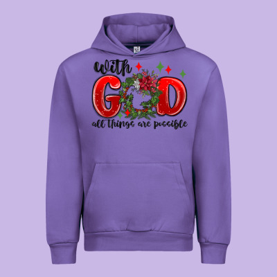 With God All Things Are Possible Urban Hoodie Designed By Maliassmallbusiness