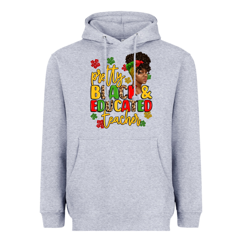 Pretty Black And Educated Teacher Heavyweight Hoodie by Artiststas | Teevron