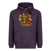 Plum pretty black and educated teacher Heavyweight Hoodie - Artiststas