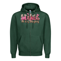 Sports Green mama all day everyday Zipper Hoodie - Zillion Design Studio