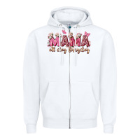 White mama all day everyday Zipper Hoodie - Zillion Design Studio