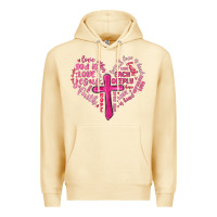 Pina Colada jesus is love heart cross valentines day Premium Hoodie - MaliasSmallBusiness