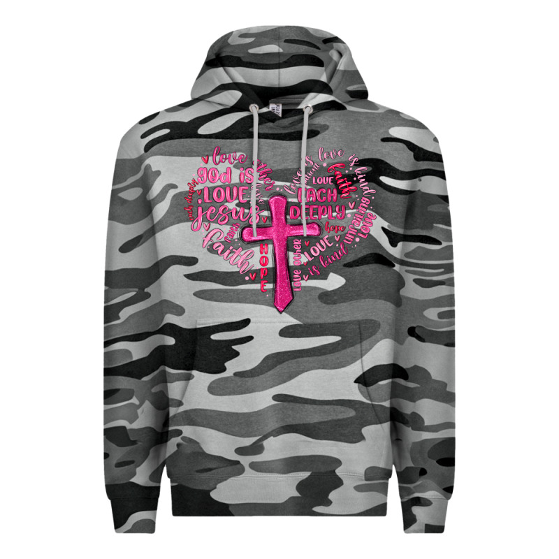 Jesus Is Love Heart Cross Valentines Day Premium Hoodie by MaliasSmallBusiness | Teevron