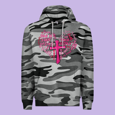 Jesus Is Love Heart Cross Valentines Day Premium Hoodie Designed By Maliassmallbusiness