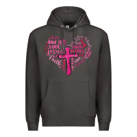 Smoke jesus is love heart cross valentines day Premium Hoodie - MaliasSmallBusiness
