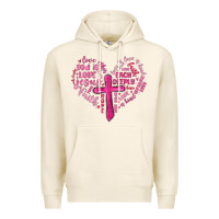 Tofu jesus is love heart cross valentines day Premium Hoodie - MaliasSmallBusiness