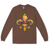 Chestnut mardi gras fleur de lis Long Sleeve Tee - RanaPortraitStore