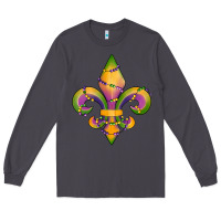 Smoke mardi gras fleur de lis Long Sleeve Tee - RanaPortraitStore