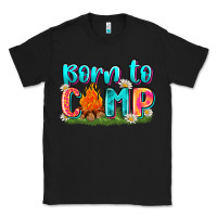 Black born to camp Classic Tee - Zillion Design Studio