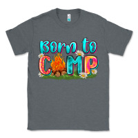Charcoal Heather born to camp Classic Tee - Zillion Design Studio