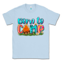 Dusty Blue born to camp Classic Tee - Zillion Design Studio