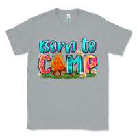Heather Grey born to camp Classic Tee - Zillion Design Studio