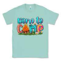Seafoam born to camp Classic Tee - Zillion Design Studio
