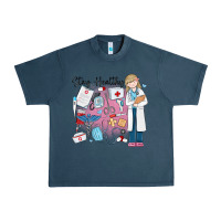 Midnight Navy stay healthy nurse Urban Heavy Tee - MaliasSmallBusiness