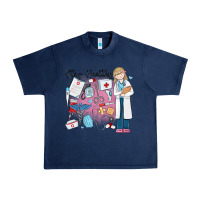 Navy stay healthy nurse Urban Heavy Tee - MaliasSmallBusiness
