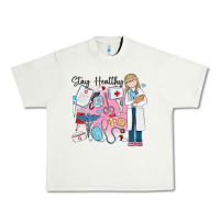 Pistachio stay healthy nurse Urban Heavy Tee - MaliasSmallBusiness
