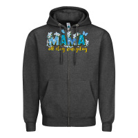Charcoal Heather mama all day everyday Zipper Hoodie - Zillion Design Studio