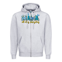 Heather Grey mama all day everyday Zipper Hoodie - Zillion Design Studio