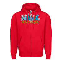Red mama all day everyday Zipper Hoodie - Zillion Design Studio