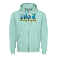 Seafoam mama all day everyday Zipper Hoodie - Zillion Design Studio