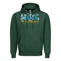 Sports Green mama all day everyday Zipper Hoodie - Zillion Design Studio