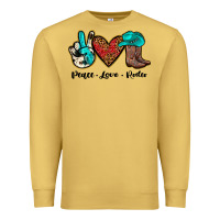 Antique Gold peace love rodeo Premium Sweatshirt - JahusDesignShop