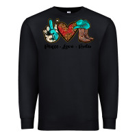 Black peace love rodeo Premium Sweatshirt - JahusDesignShop