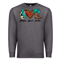 Charcoal Heather peace love rodeo Premium Sweatshirt - JahusDesignShop