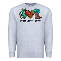 Heather Grey peace love rodeo Premium Sweatshirt - JahusDesignShop