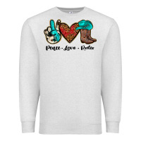 Oatmeal Heather peace love rodeo Premium Sweatshirt - JahusDesignShop