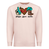 Pale Pink peace love rodeo Premium Sweatshirt - JahusDesignShop