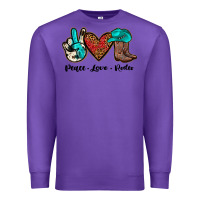 Purple peace love rodeo Premium Sweatshirt - JahusDesignShop