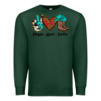 Sports Green peace love rodeo Premium Sweatshirt - JahusDesignShop