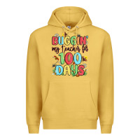 Antique Gold buggin my teacher for 100 days Premium Hoodie - MaliasSmallBusiness