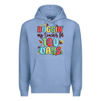 Colony Blue buggin my teacher for 100 days Premium Hoodie - MaliasSmallBusiness