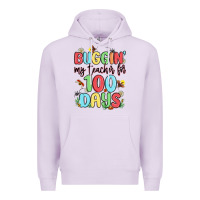 Lilac buggin my teacher for 100 days Premium Hoodie - MaliasSmallBusiness